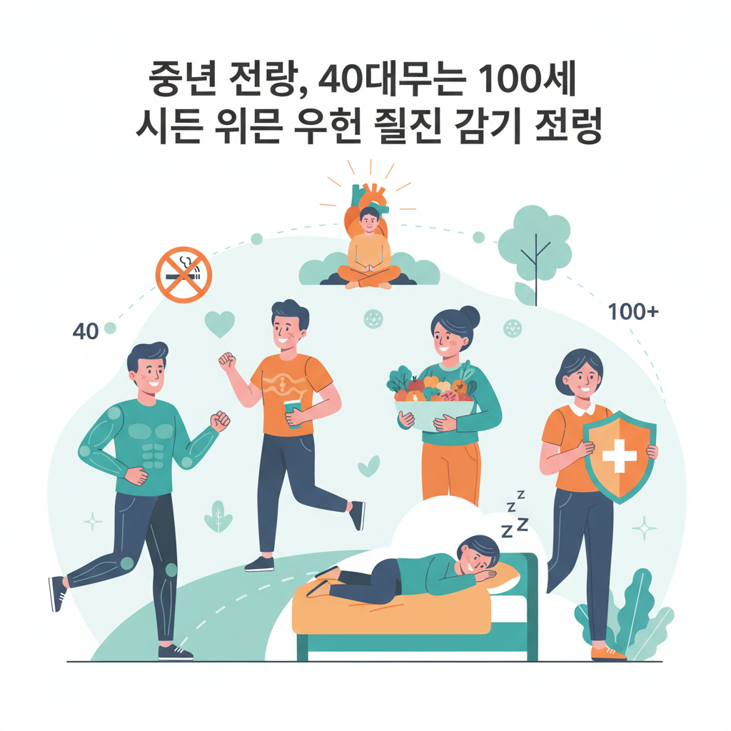 중년 건강 관리 이미지